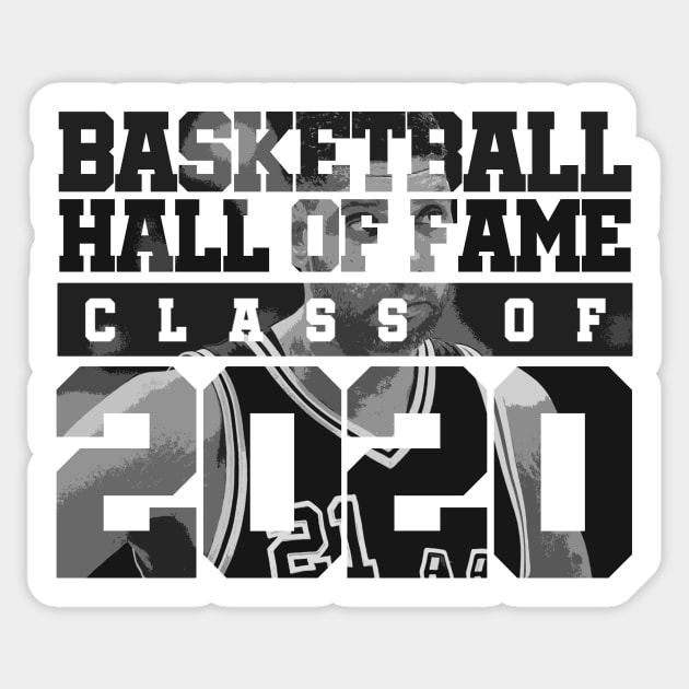 Tim Duncan NBA 2020 Hall of Fame Sticker by steadygfx